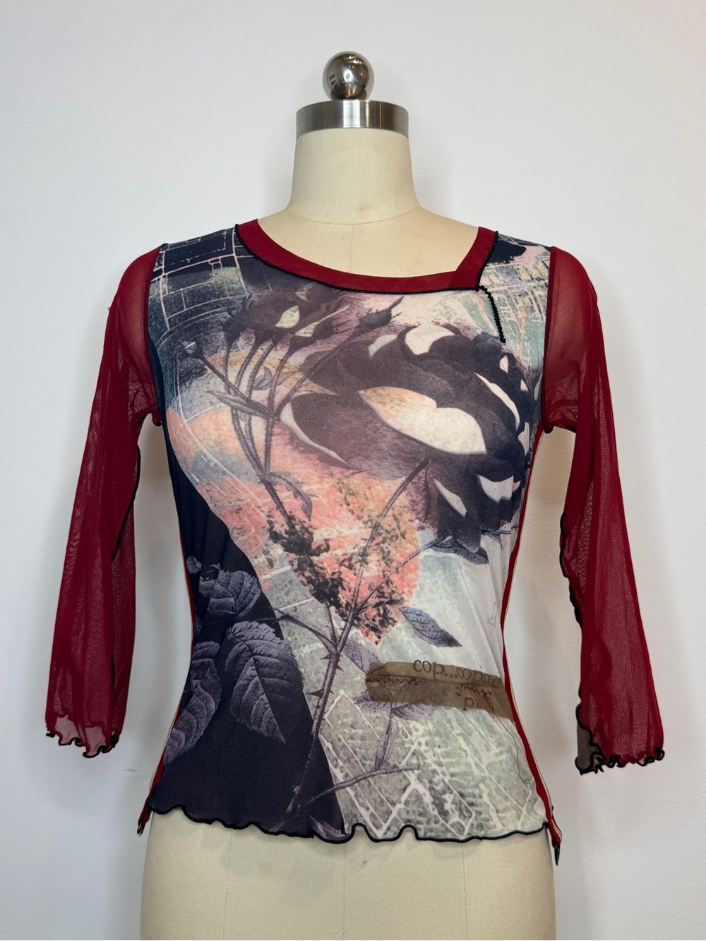 Cop Copine mesh rose top